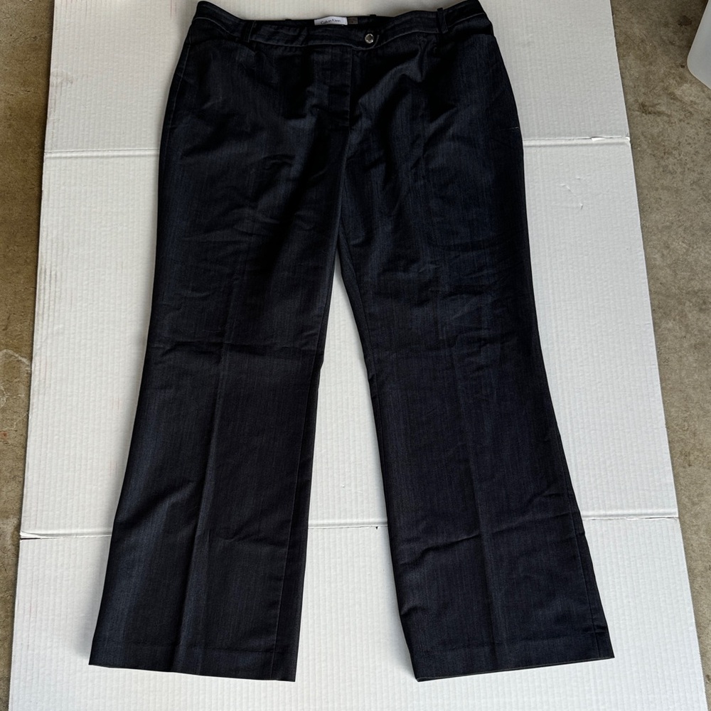 Calvin Klein Black Straight-Leg Dress Pants